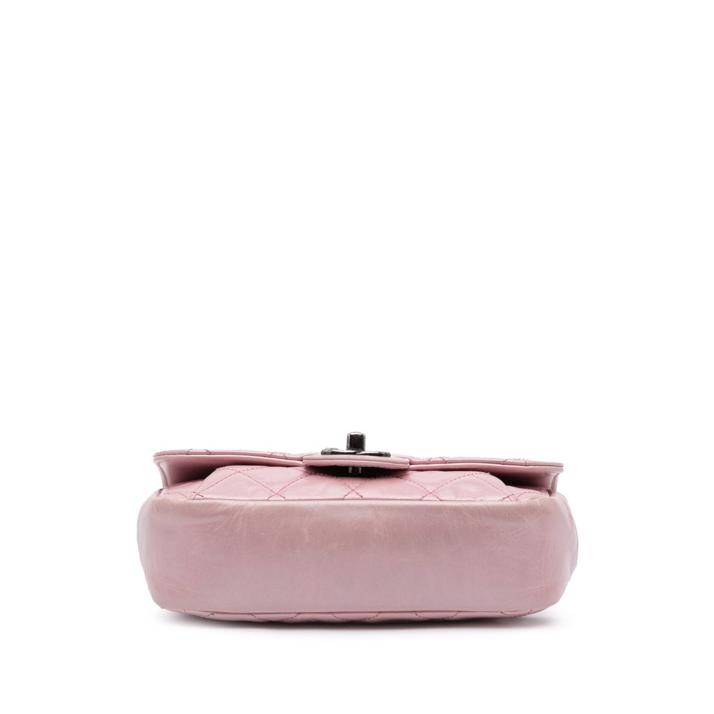 Chanel Mini Quilted Metallic Calfskin Coco Pleats Chain Flap - Image 6