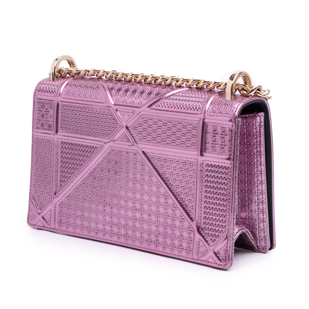 Dior Small Metallic Patent Microcannage Diorama Flap - 2