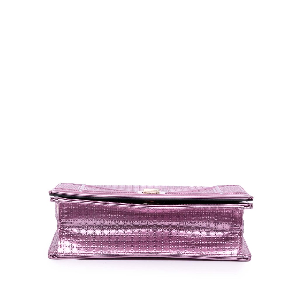 Dior Small Metallic Patent Microcannage Diorama Flap - 3