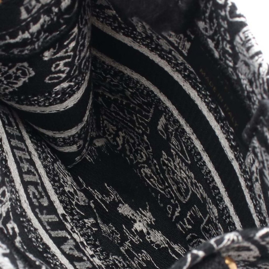 Dior Mini Plan de Paris Logo Embroidered Canvas Vertical Book Tote - 3