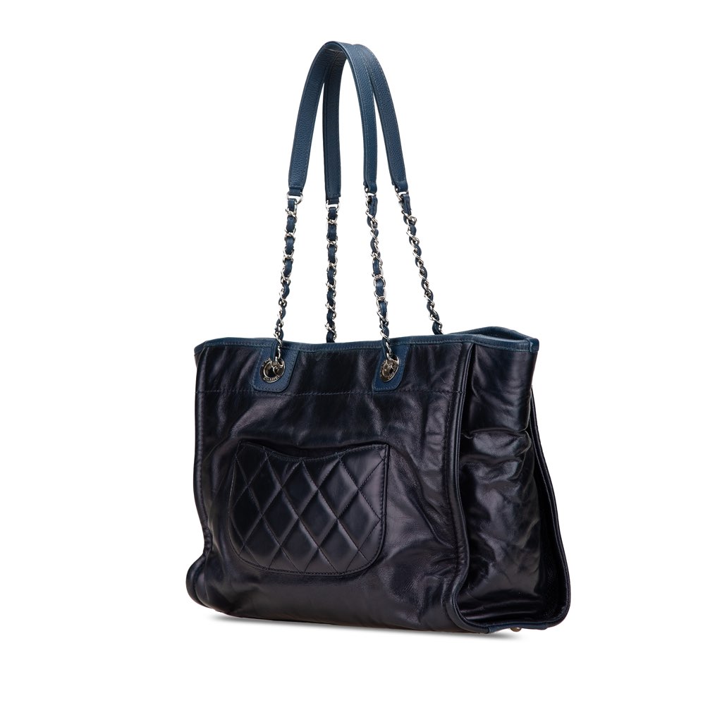 Chanel Small Glazed Calfskin and Caviar Deauville Tote - 2