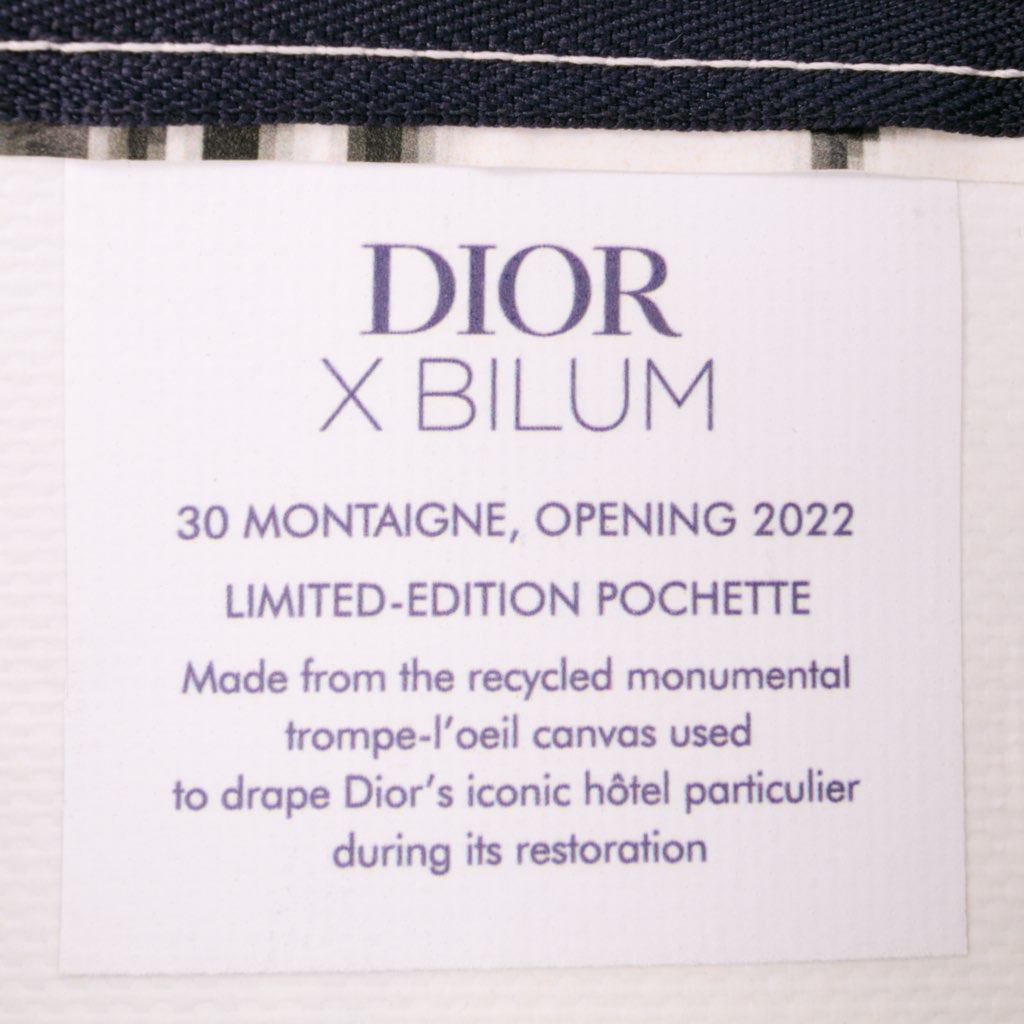 Dior Limited Edition Bilum Trompe Loeil Canvas 30 Montaigne Pochette - Side view