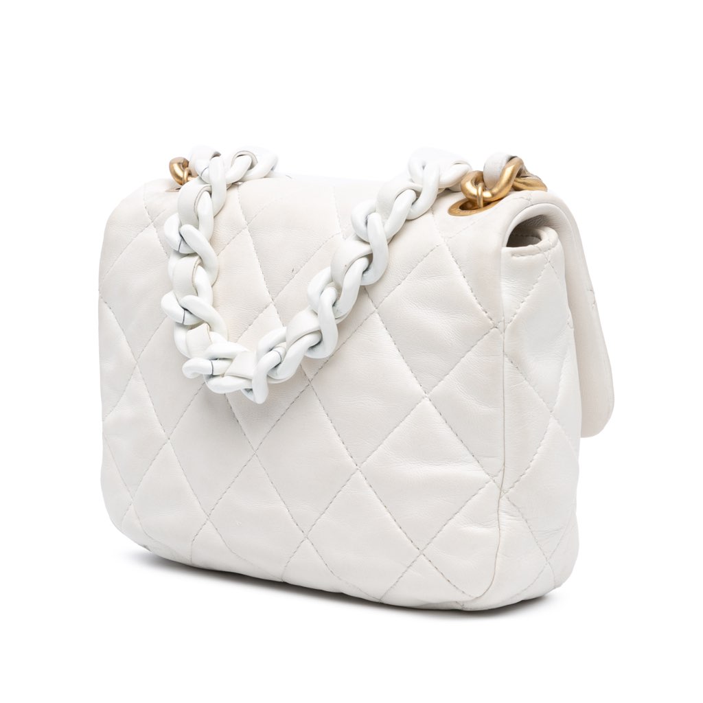 Chanel Mini Quilted Lambskin Lacquered Chain Flap - 2