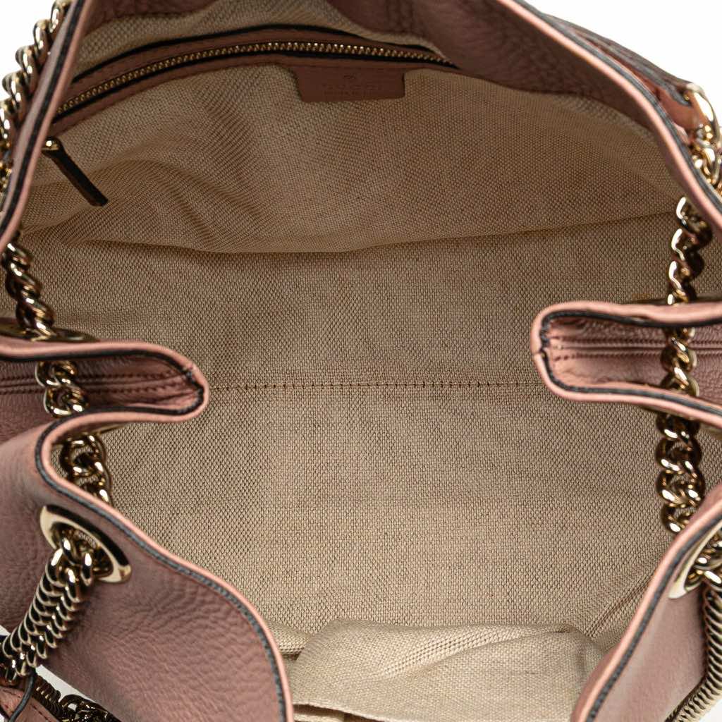 Gucci Medium Leather Soho Chain Tote - 4