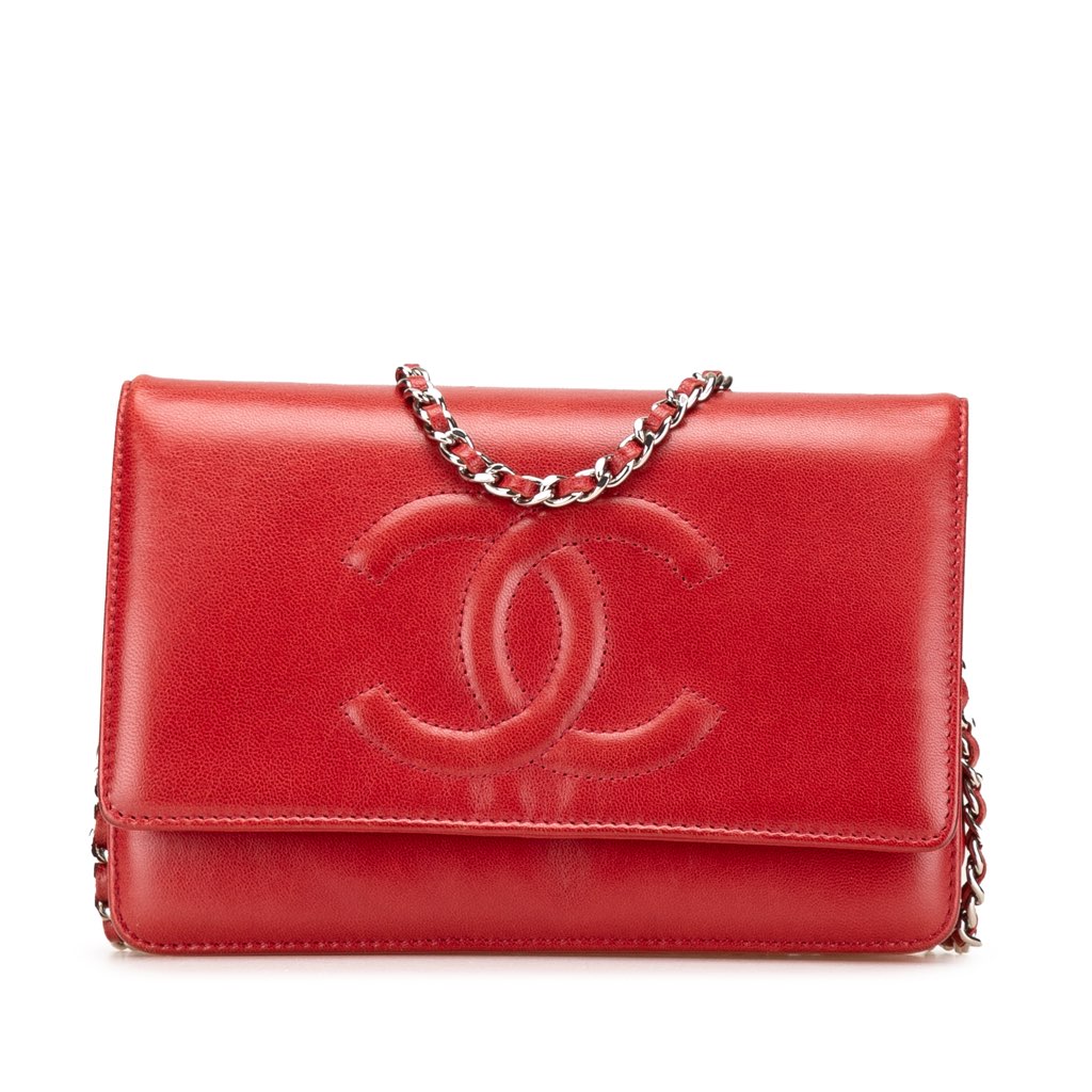 Chanel CC Calfskin Wallet On Chain