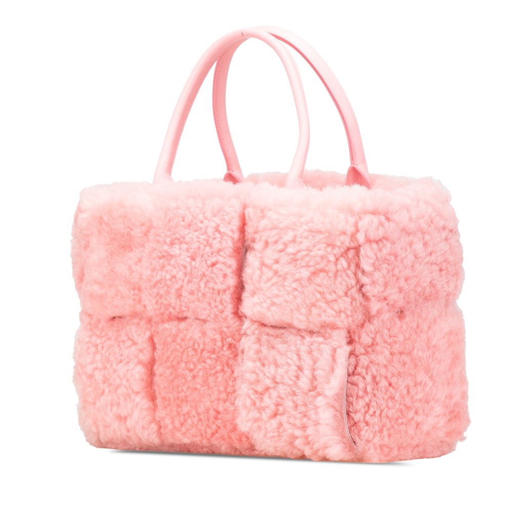 Bottega Veneta Small Shearling Intrecciato Arco Tote - 2