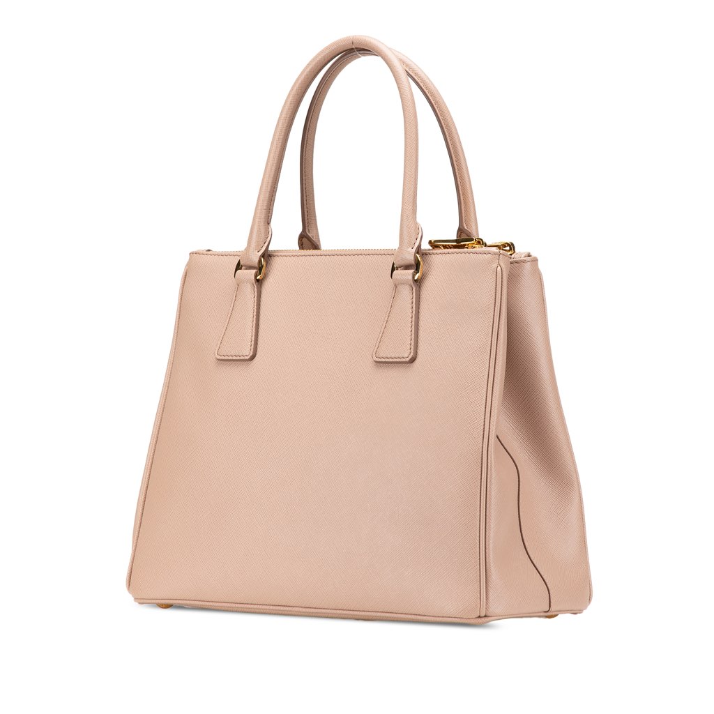 Prada Saffiano Lux Front Pocket Galleria Double Zip Satchel - 2