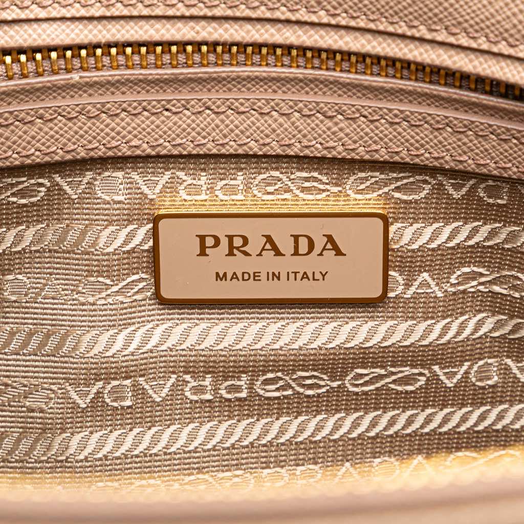 Prada Saffiano Lux Front Pocket Galleria Double Zip Satchel - 5