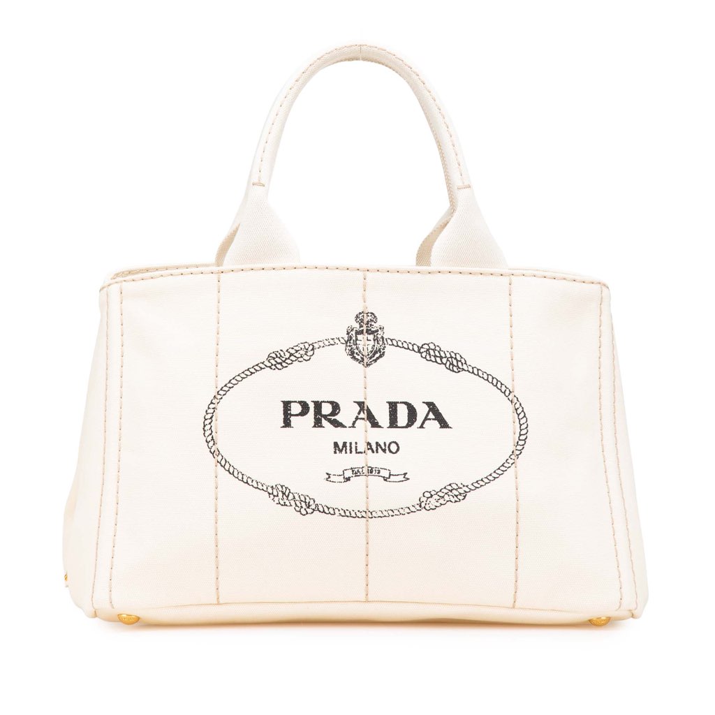 Prada Canvas Canapa Logo Satchel