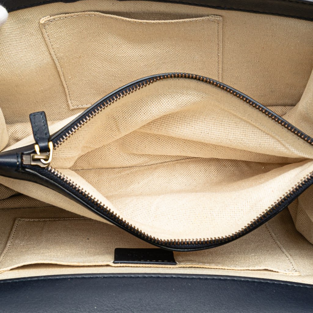 Gucci Medium Leather Bamboo Dionysus Web Satchel - 4