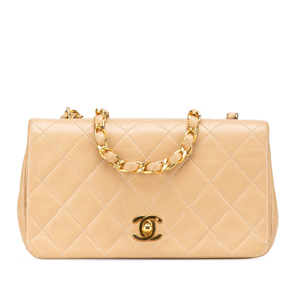 Chanel Mini Rectangular CC Quilted Lambskin Full Single Flap
