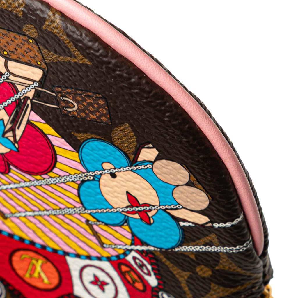 Louis Vuitton Monogram Vivienne Christmas Animation Swing Ride Round Coin Purse - Image 10