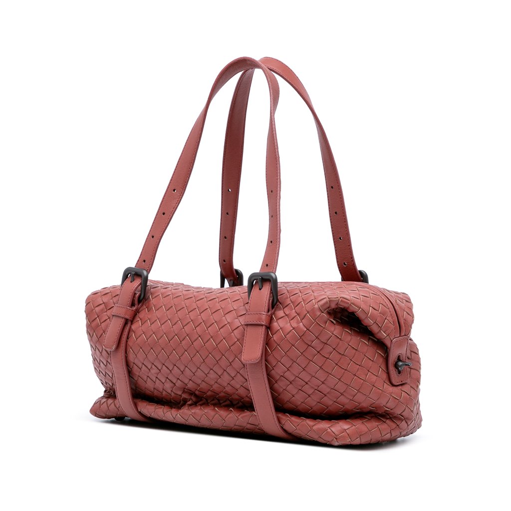 Bottega Veneta Nappa Intrecciato Montaigne Shoulder Bag - Back view