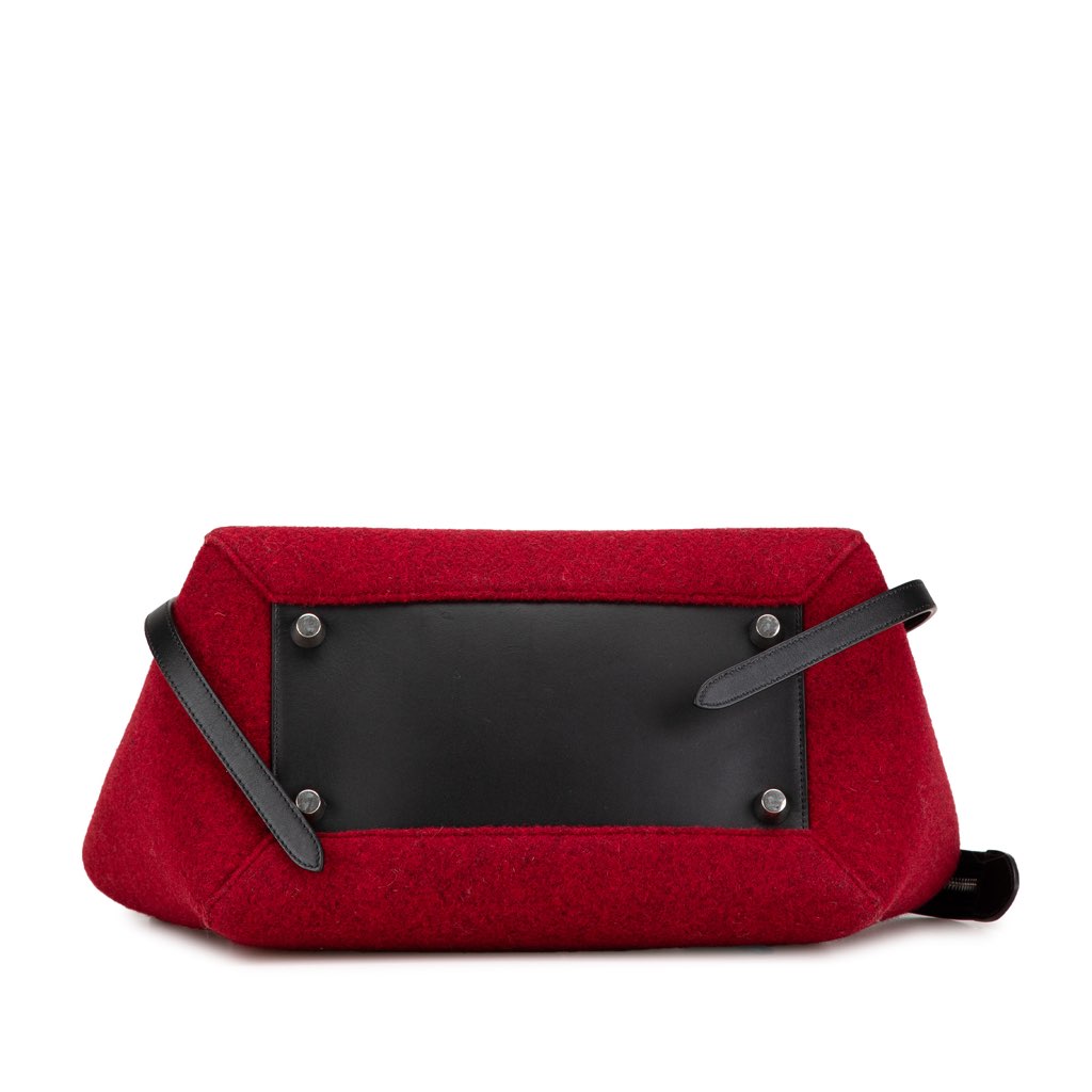 Celine Mini Felt and Calfskin Belt Satchel - 3