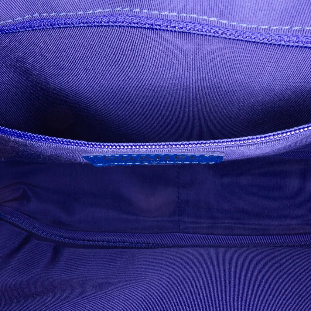 Chanel Small Canvas La Pausa Bay Camera Bag Blue Canvas Good - Box View