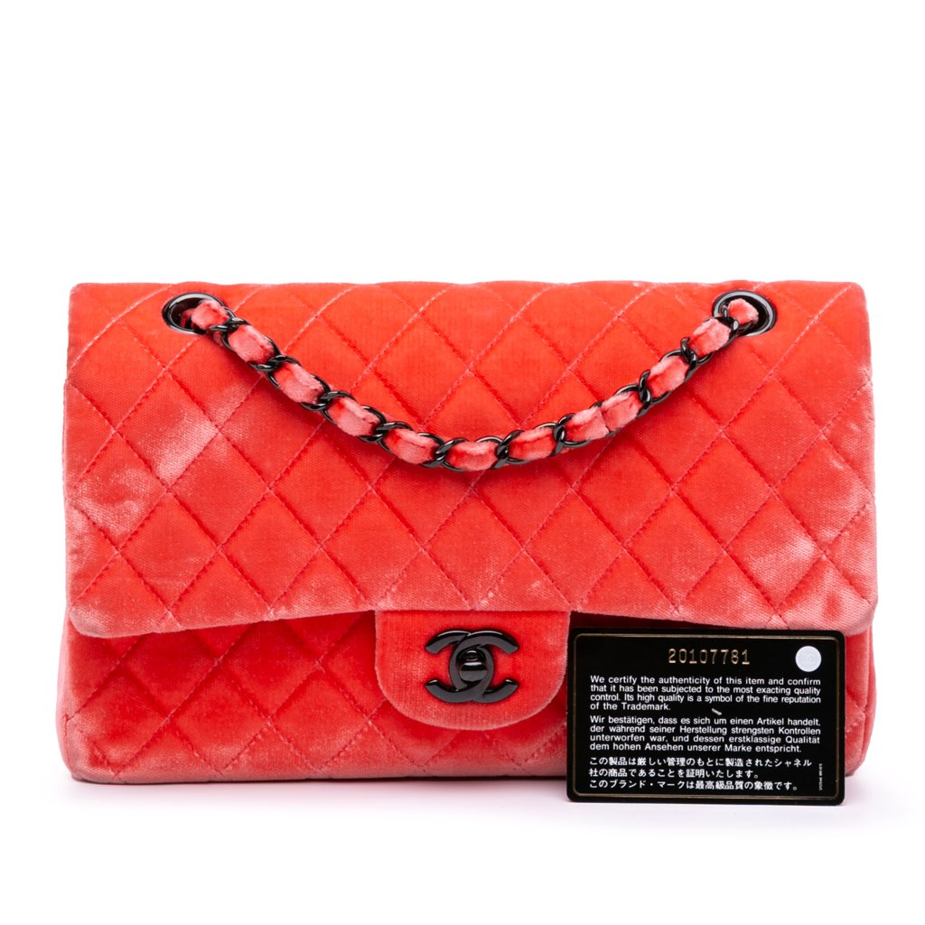 Chanel Medium Classic Velvet Double Flap - Image 14