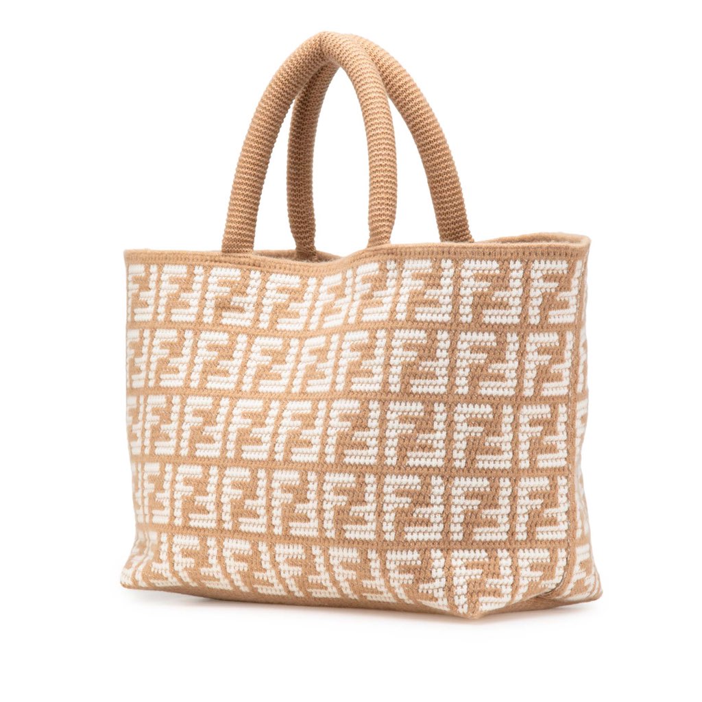 Fendi Large Zucca Cashmere Shopper Tote - 2