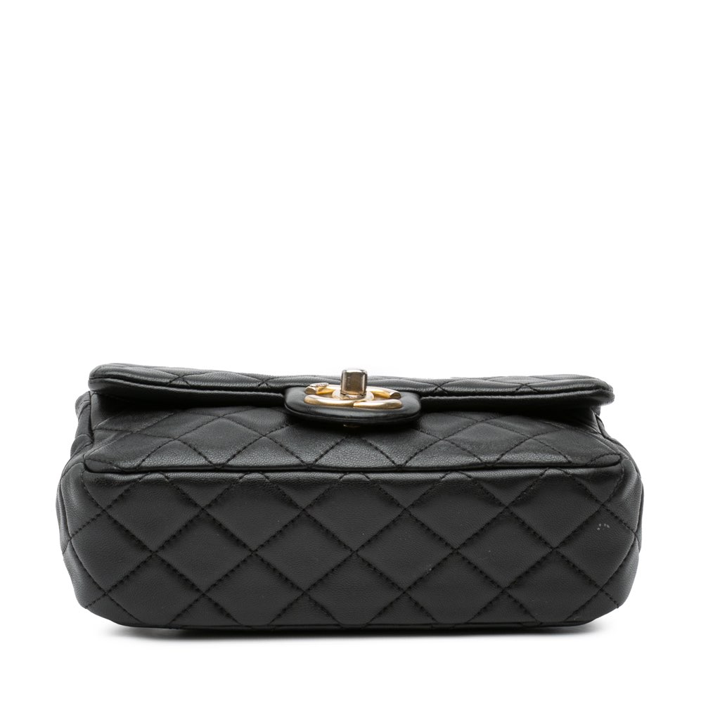 Chanel Mini Rectangular Lambskin Pearl Samba Single Flap - 3