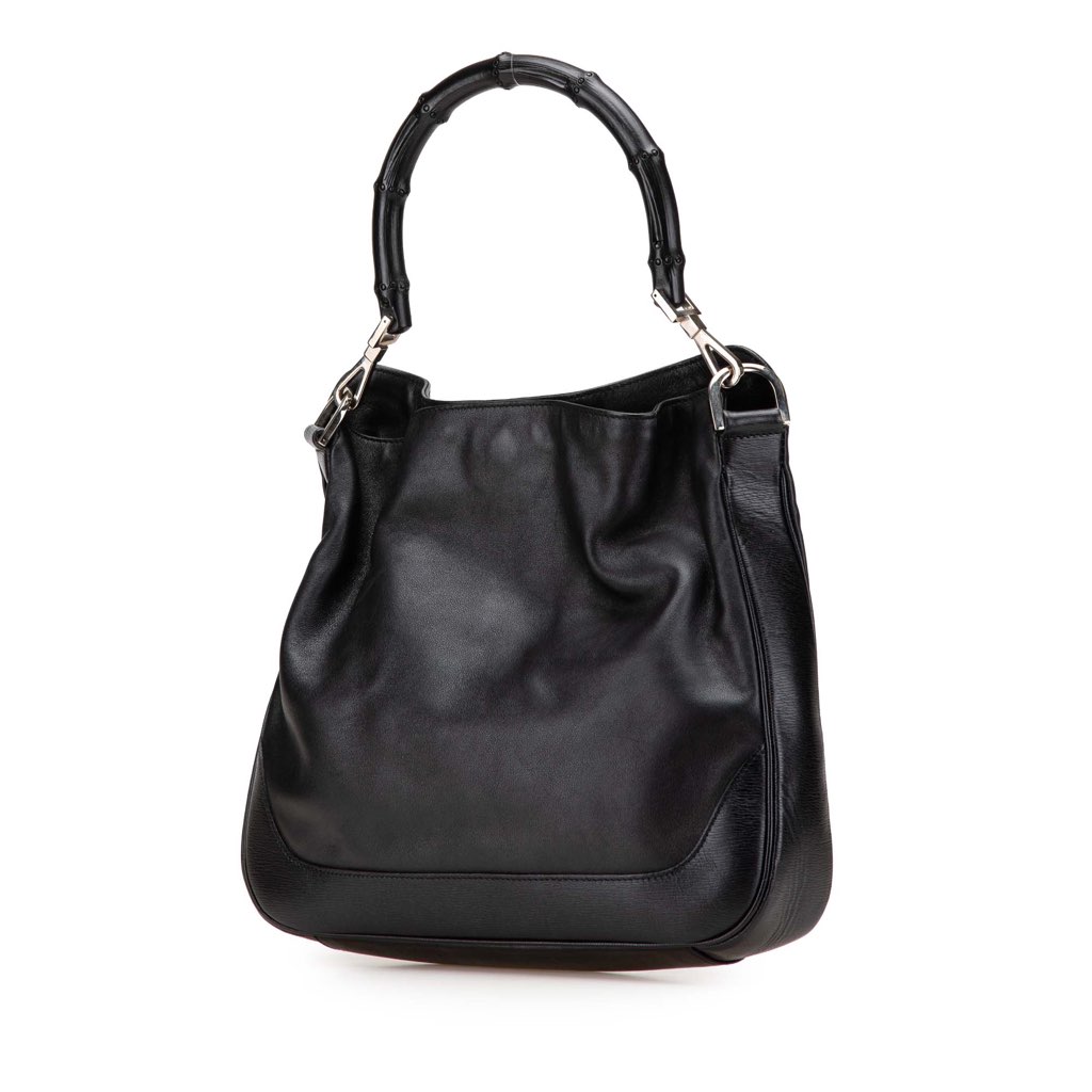 Gucci Leather Bamboo Satchel - 2