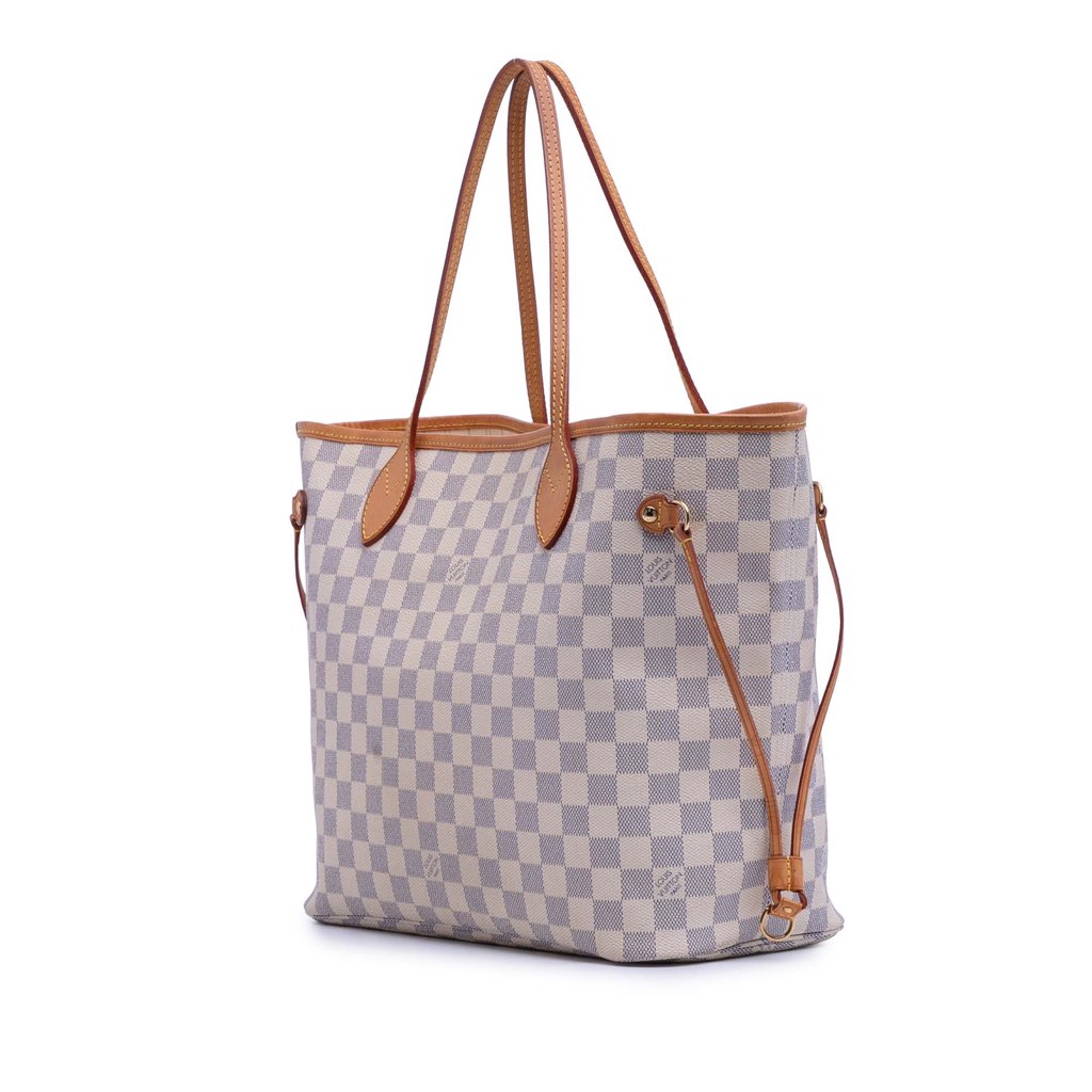 Louis Vuitton Damier Azur Neverfull MM - Back view