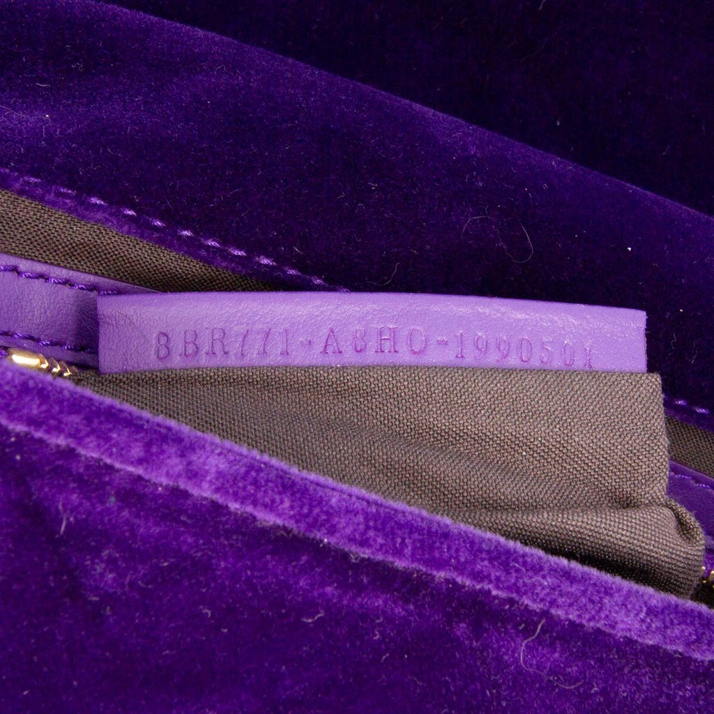 Fendi Large FF Embossed Velvet Baguette Satchel - Detail 1