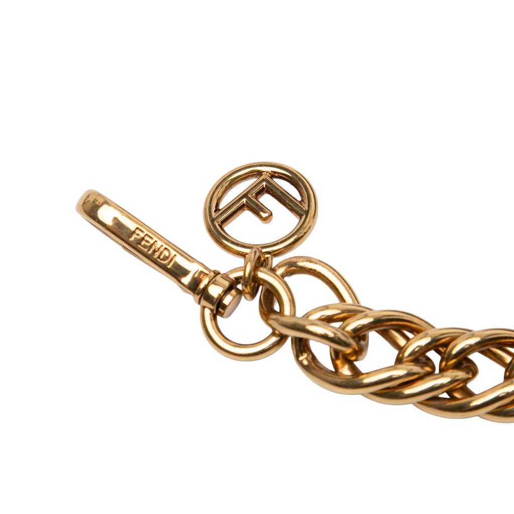 Fendi Large FF Embossed Velvet Baguette Satchel - Image 12