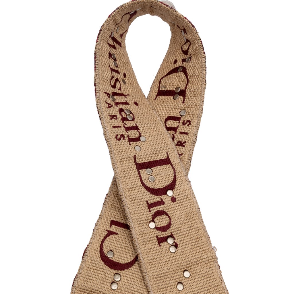 Dior Studded Oblique Canvas Bag Strap - Side view