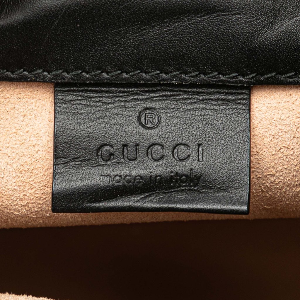 Gucci Mini Suede and Patent Web Ophidia Bucket Bag - Side view