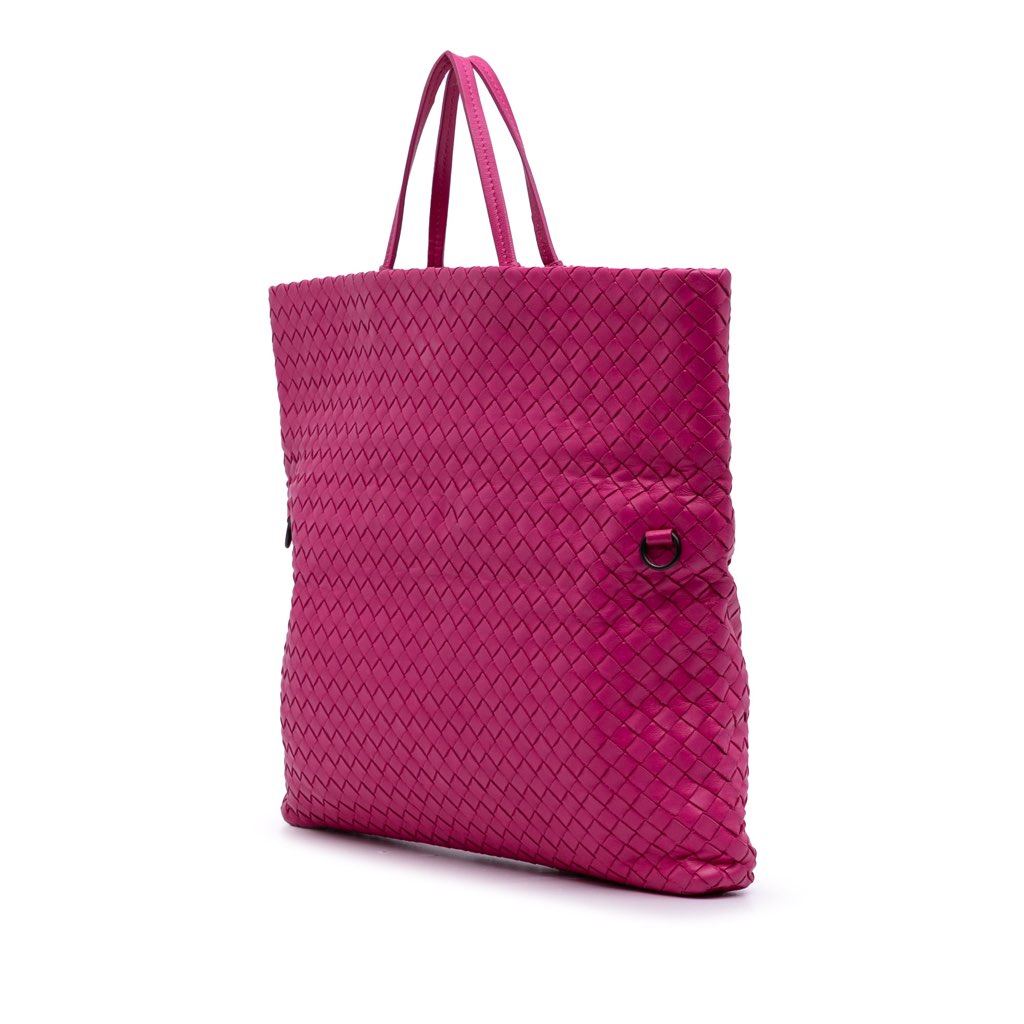 Bottega Veneta Nappa Intrecciato Fold Over Tote - Back view