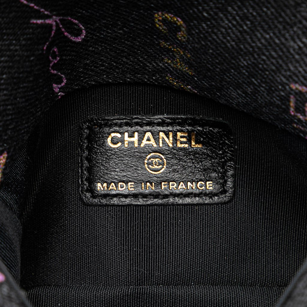 Chanel Fringe Denim Mood Clutch with Chain - 5