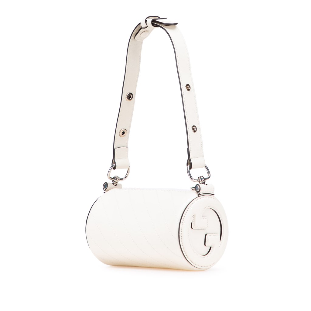 Gucci Mini Leather Blondie Barrel Shoulder Bag - Back view