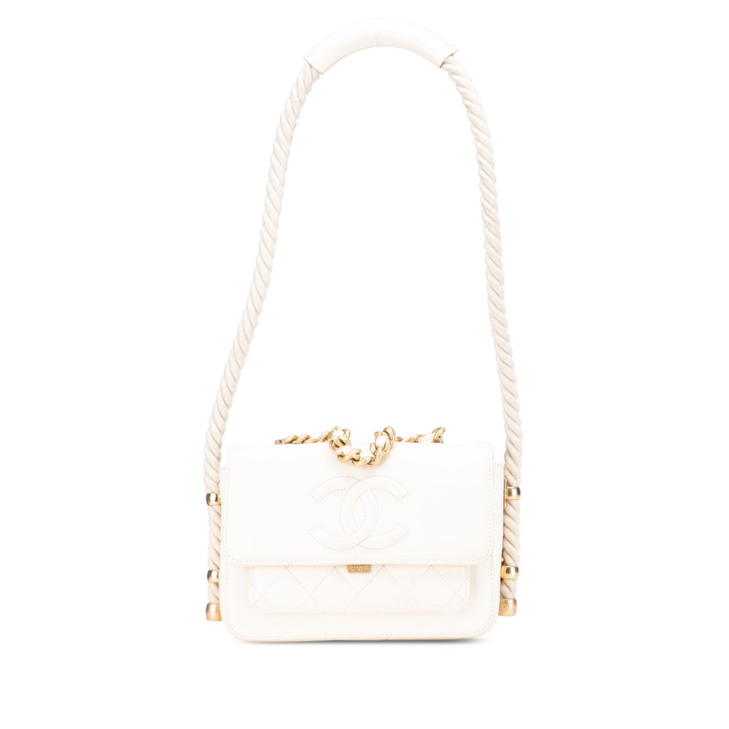 Chanel Crumpled Calfskin En Vogue Rope Flap
