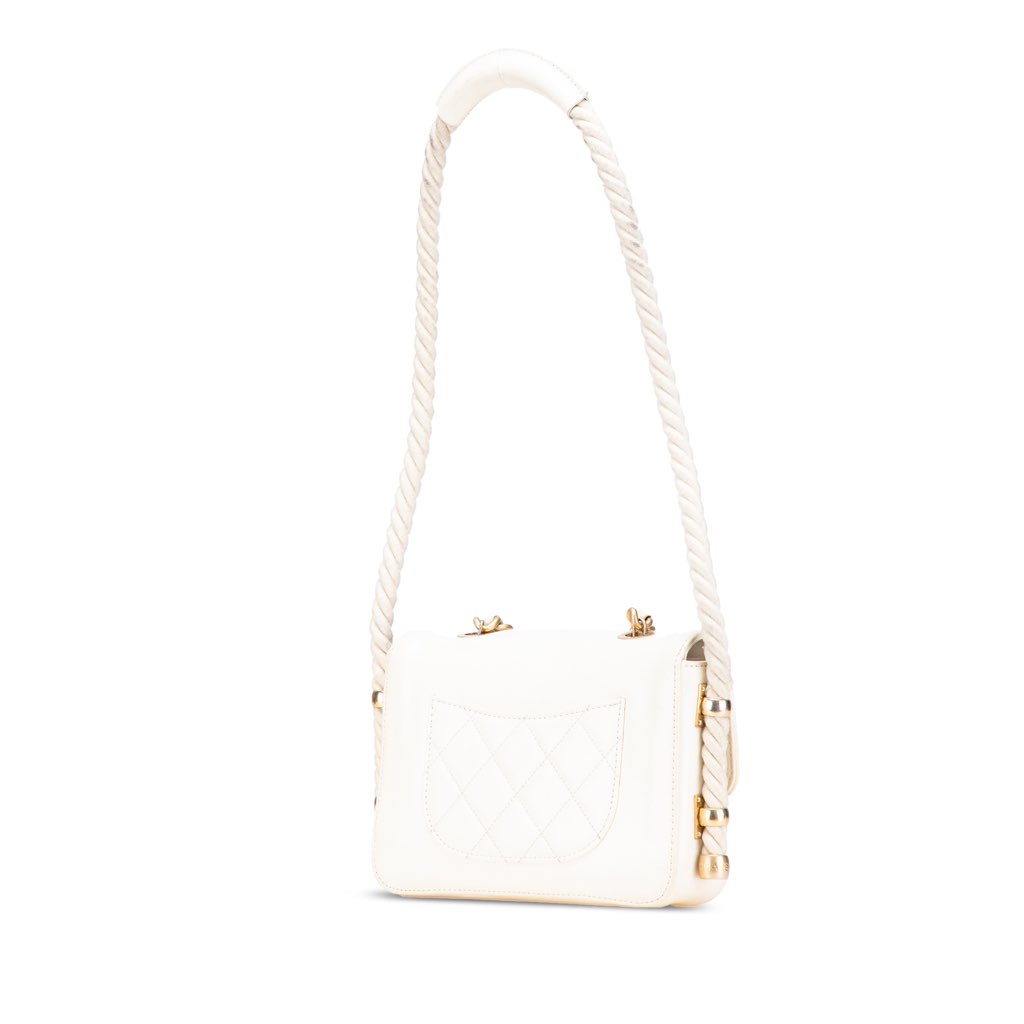 Chanel Crumpled Calfskin En Vogue Rope Flap - Back view