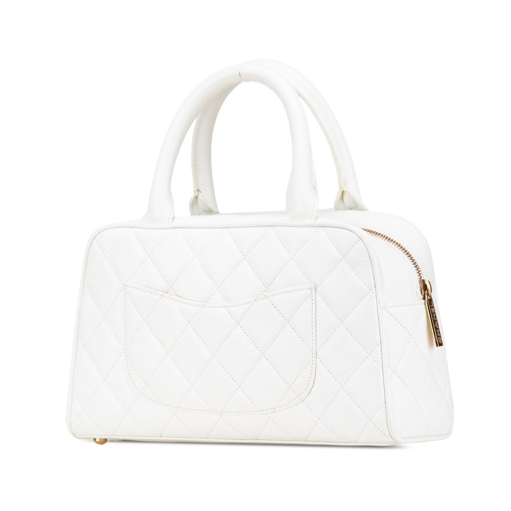 Chanel CC Quilted Caviar Bowling Bag - 2