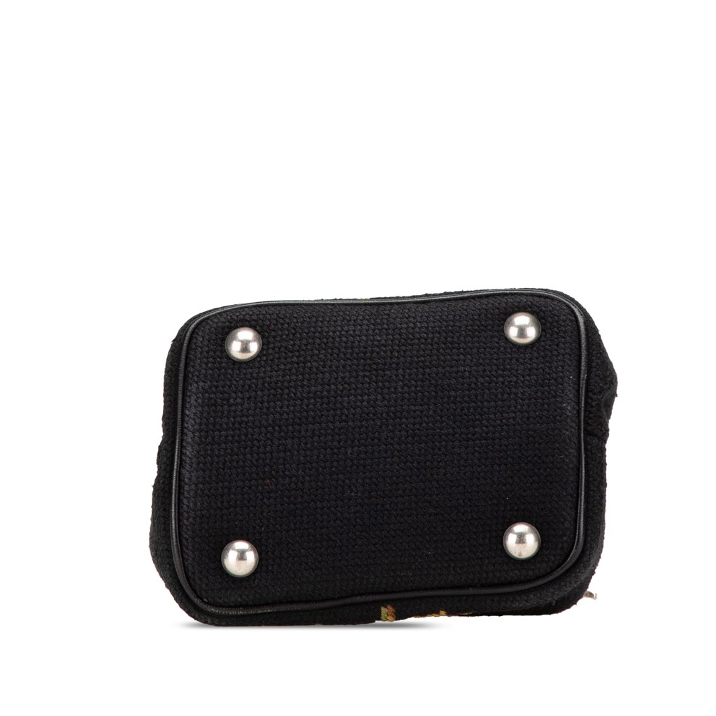 Saint Laurent Baby Embroidered Wool Emmanuelle Bucket Bag - 3