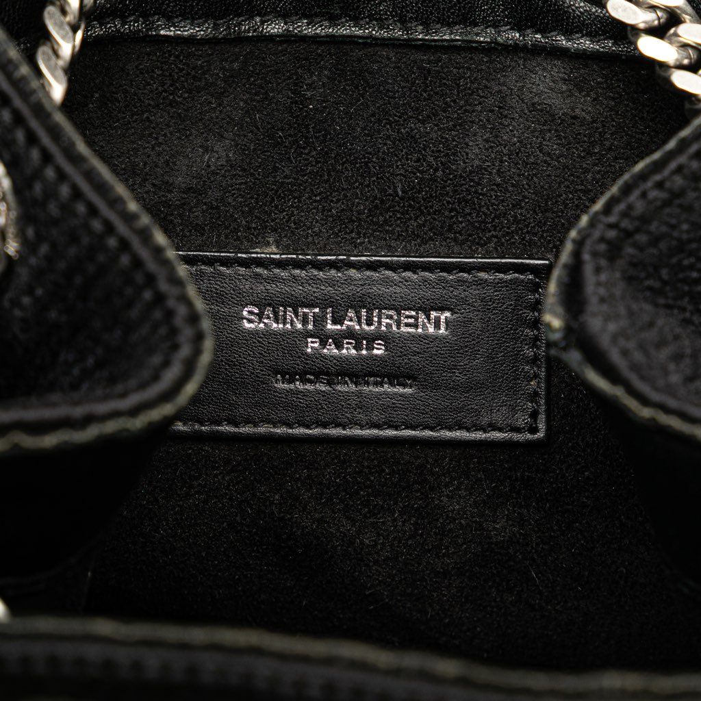 Saint Laurent Baby Embroidered Wool Emmanuelle Bucket Bag - 5