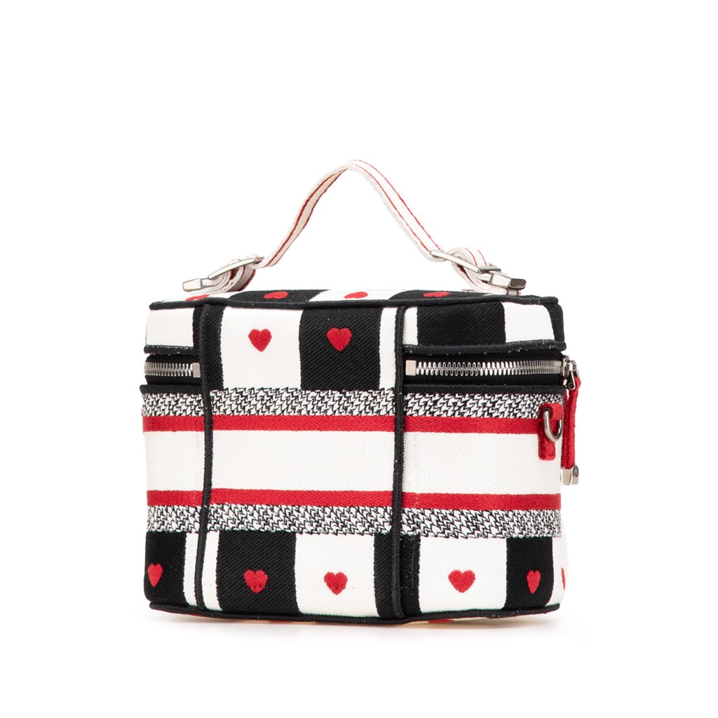 Dior Small Canvas Embroidered D Royaume d Amour Diortravel Vanity Case - Back view