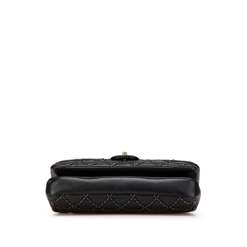 Chanel Paris Dallas Quilted Calfskin Chic Stitch Flap Black Leather Good - Inside View