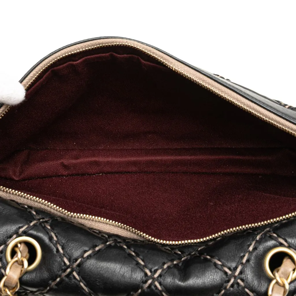 Chanel Paris Dallas Quilted Calfskin Chic Stitch Flap Black Leather Good - Box View