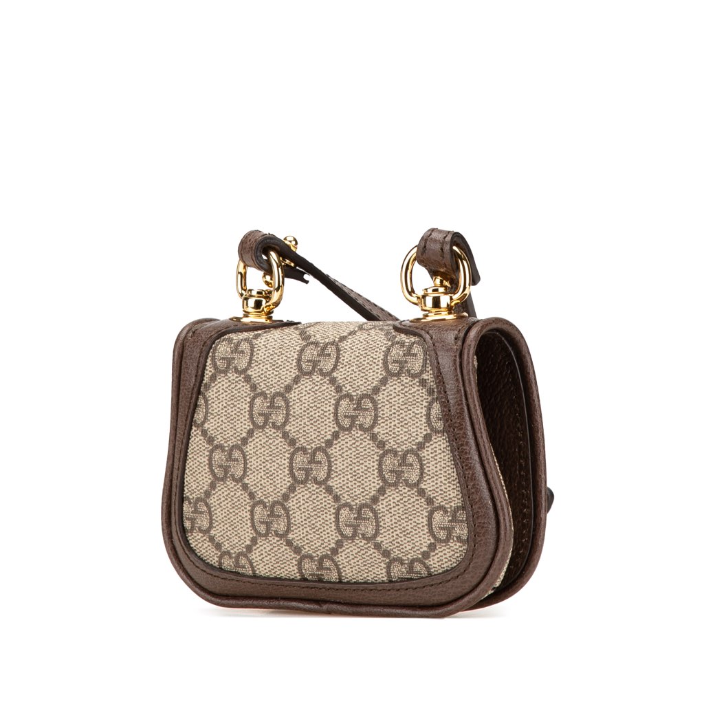Gucci GG Supreme Blondie Card Case on Strap - 2