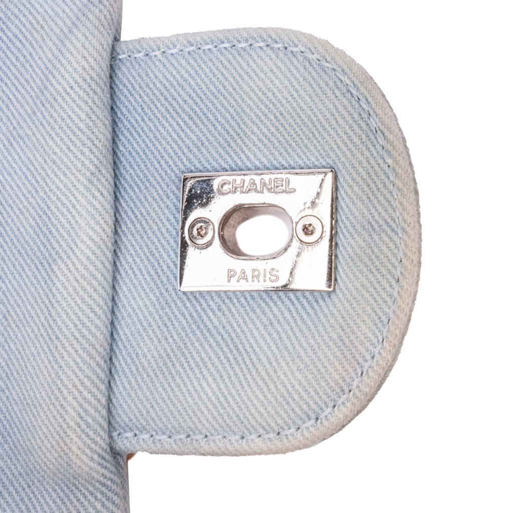 Chanel Jumbo Denim Canebiers Net Flap - 5