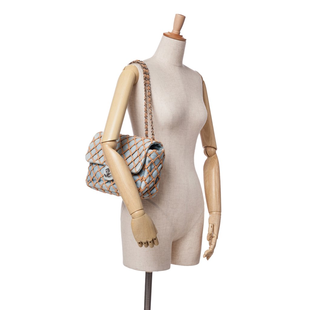 Chanel Jumbo Denim Canebiers Net Flap | Libas Collective