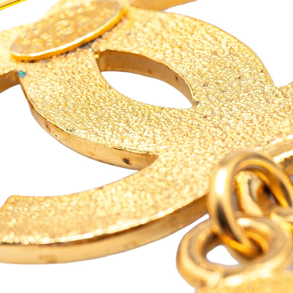 Chanel Gold Plated CC Medallion Brooch - 4