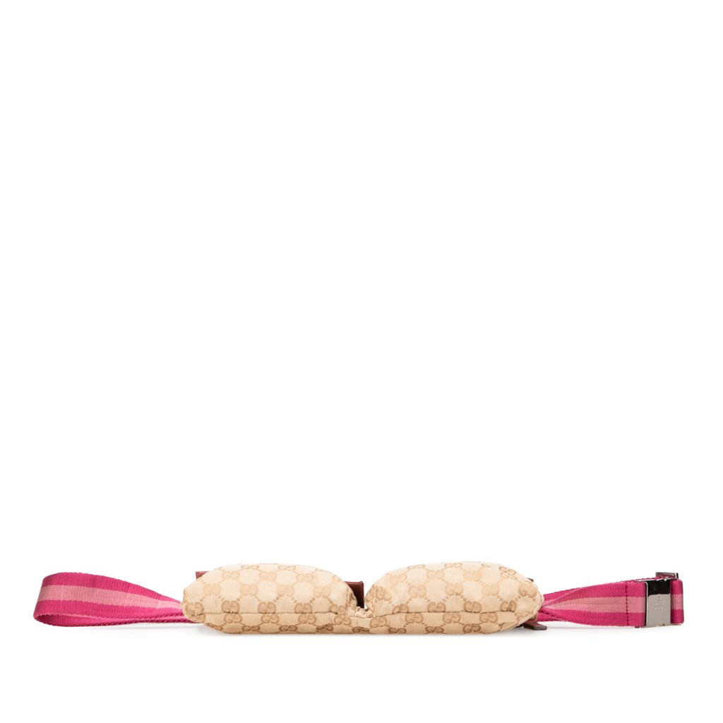 Gucci GG Canvas Web Double Pocket Belt Bag - 3