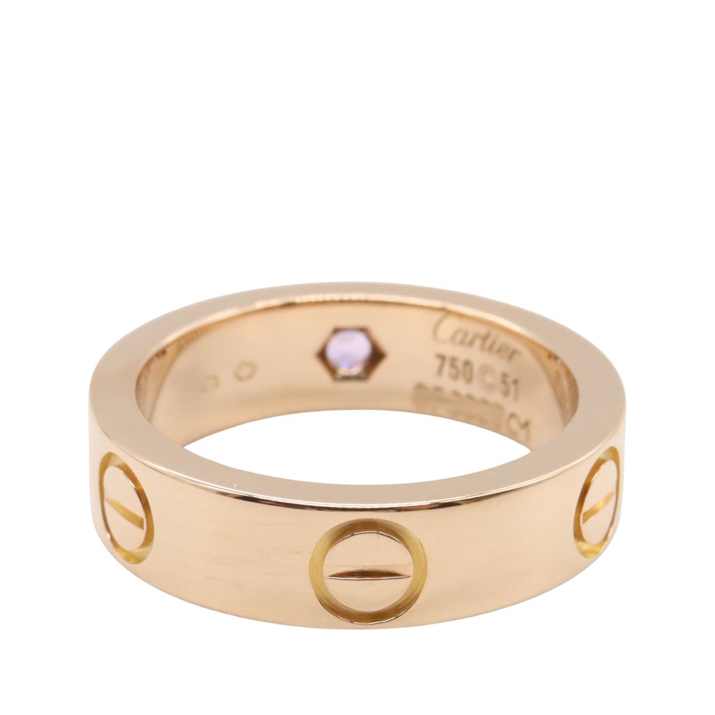 Cartier 18K Rose Gold and Pink Sapphire Classic Love Ring - 2