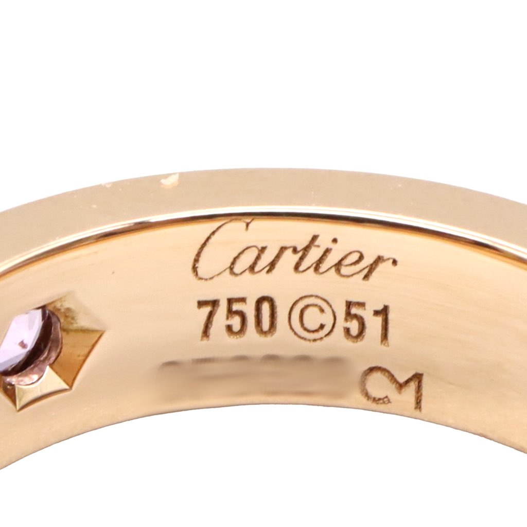 Cartier 18K Rose Gold and Pink Sapphire Classic Love Ring - 3