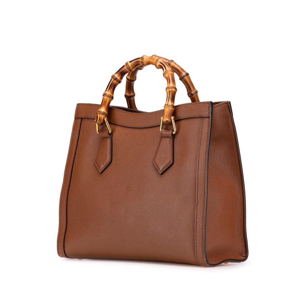 Gucci Small Leather Bamboo Diana Satchel - Back view