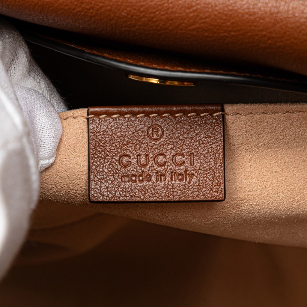 Gucci Small Leather Bamboo Diana Satchel - Side view