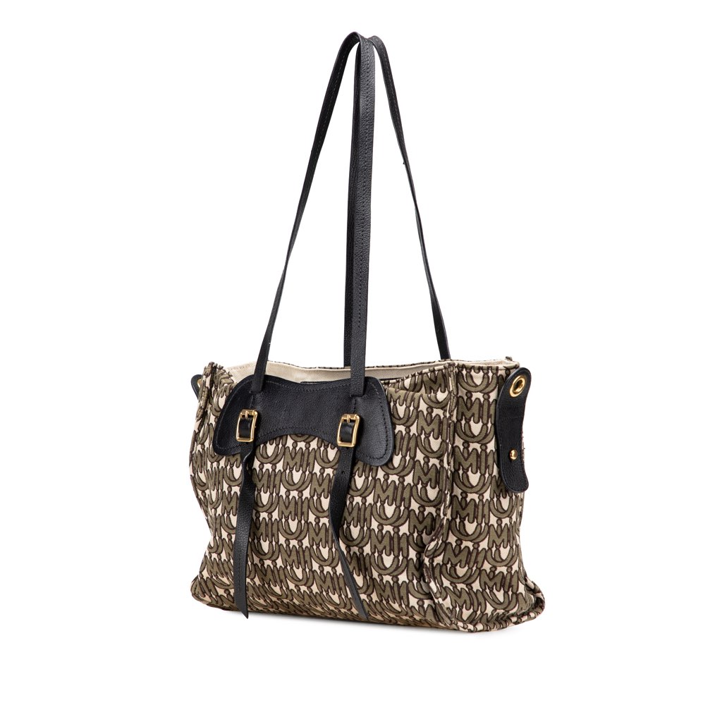 Miu Miu Canvas Monogram Tote - 2