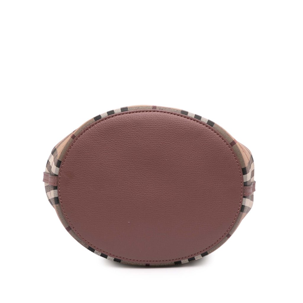 Burberry Haymarket Check Coated Canvas Lorne Bucket Bag - 3